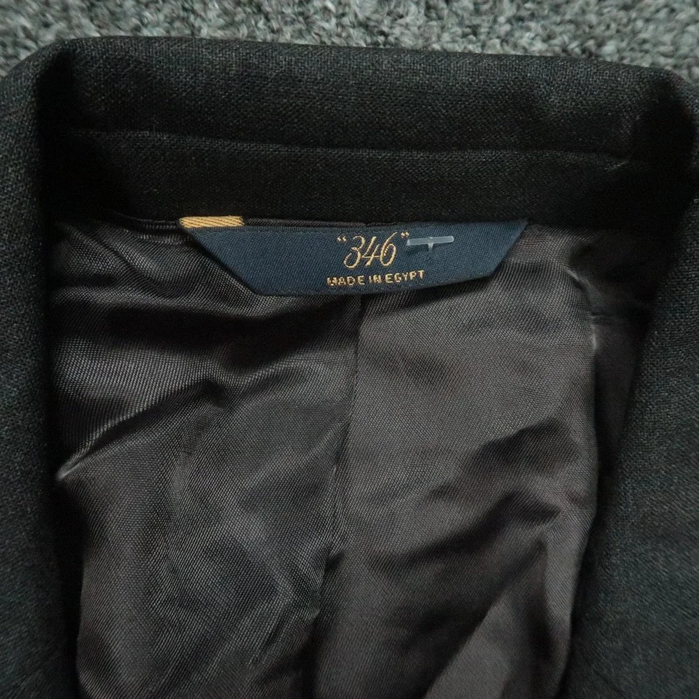 Brooks Brothers Suit Mens 40L Gray Stretch‎ Wool Blazer Pleated Trousers 34x31